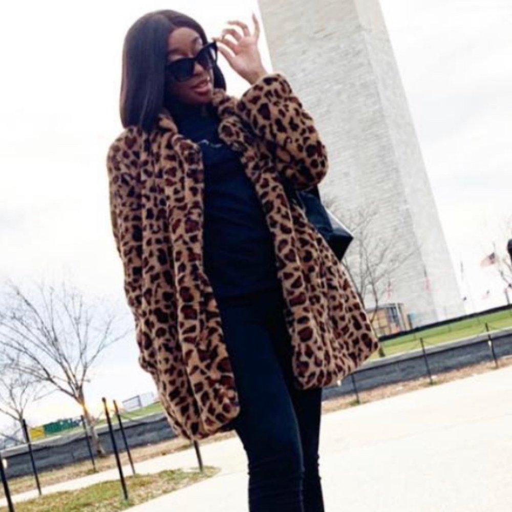 Cheetah Print Faux fur Coat